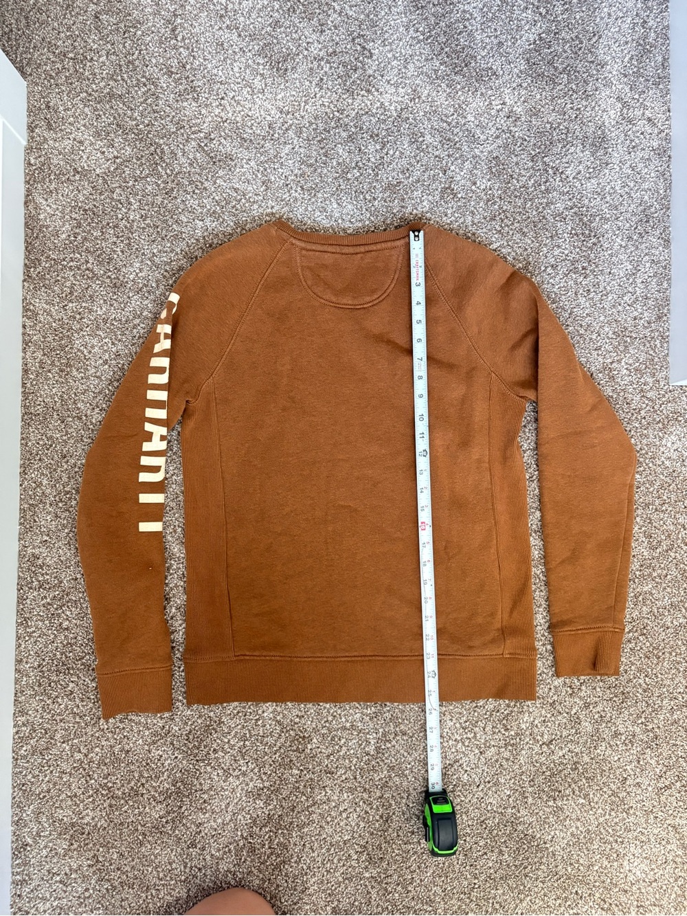 Carhartt Women's Brown Crewneck Sweatshirt with Sleeve Logo - Picture 6 of 9